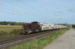 Hochfelden - 4. Oktober 2003 : Vossloh G1206 Nr 1046 - Unternehmen Time Fret Express France - Überfühungszug 402778 von Strassburg - Rheinhafen nach Metz.