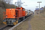 A MAK 1206 heads the BASF chalk train to the BASF plant at Ludwigshafen.