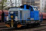 Eine Vossloh G6 Lz in Kln West am 05.04.2012