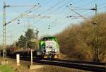 Beim Rangieren in Lintorf mit einem Bauzug 0650 100-7. 8.3.2015