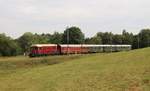 107 018 fuhr am 08.09.19 von Schwarzenberg nach Schleiz.