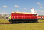 Deutsche Railsystems 107 018-4 (98 80 3107 018-4 D-RPRS), am 01.09.2012 beim Tag der offenen Tr in Leuna.