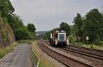 290 127 mit kurzem Bauzug als DBV93988 am 15.06.2012 bei Nabburg