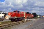 291 020 rangiert am Ellerholzdamm, 08.09.1987.