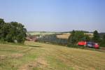 Containerzug mit der 421 393 und der Schublok 291 037 bei Ruppertsgrün am 03.07.2015