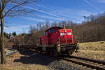 294 797-6 am 7. April 2018 auf der Fahrt nach Plauen Zellwolle aus Richtung Plauen unterer Bahnhof kommend. 