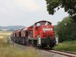 Die 294 762 mit der bergabe nach Amberg am 26.06.2009 unterwegs bei Mimbach.