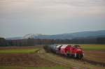 294 717 mit Gterzug am 17.11.2009 Bei Hirschau (Strecke Amberg-Schnaittenbach) Bild wurde digital optimiert