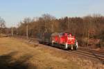 294 822 mit der bergabe von Neufahrn nach Mnchen Nord am 18.01.2012 bei Mnchen-Feldmoching.