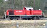 Die 294 743-0 wartet am dem Mendener Bahnhof, 27.12.2011