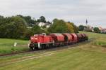 294 729 mit der bergabe von Hirschau nach Amberg am 24.08.2012 bei Gebenbach.