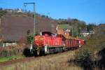 Hier die Mannheimer 294 749-7 am 24.02.2014 mit dem EK 55861 aus Lörrach nach Weil am Rhein Gbf fahrenden Güterzug, hier in Weil am Rhein Ost.