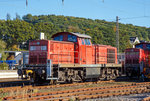   Die 294 800-8 (98 80 3294 800-8 D-DB) eine remotorisierte V90 der DB Cargo AG, ex DB 294 300-9, ex DB 290 300-3, abgestellt am 16.10.2016 in Kreuztal.