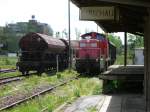 294 148 rangiert in Hirschau (Strecke Amberg-Schnaittenbach) am 16.08.2006.