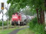 294 631 verlsst am 28.06.2006 mit einem Gterzug, der Kaolin und Quarzsand beladen ist, den Bahnhof Hirschau (Strecke Amberg-Schnaittenbach)