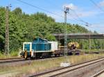 Am 1.August 2013 war Railsystems 294 096 mit einer Ramme in Elze(Han) auf dem Weg Richtung Sden.