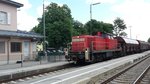 BR 294 mit ihrer täglichen Übergabe von Buchloe nach Ettringen , Bhf Türkheim am 20.06.16
