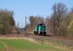 295 098-8 (98 80 3295 098-8 D-FLEX) Flex Bahndienstleistungen GmbH Leipzig [D] fuhr am 08.04.18 von Nürnberg nach Neumark/Sachs.