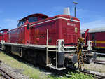 Die Diesellokomotive 295 093-9 war Anfang Juni 2019 im Bayerischen Eisenbahnmuseum Nördlingen zu sehen.