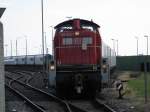 Die Diesellok 295 065-7 bei Rangierarbeiten im Hafen von Bremerhaven aufgenommen am 05.08.09.