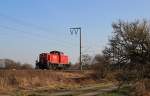 295 003-8 fuhr am 05.03.2013 Lz von Leer nach Emden, hier bei Veenhusen.