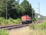 Am 21.07.2013 überraschte 295 953-4 (RVM 61) als Tfzf in Fahrtrichtung Süden uns beim Spaziergang.