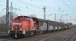DB Cargo AG mit   298 324-5  [NVR-Nummer: 98 80 3298 324-5 D-DB] und gemischtem Güterzug Richtung Seddin am 19.11.19 Durchfahrt Bf. Saarmund.   