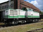 110 003 (die erste Serien-V100 der DR) ist das Schmuckstck des anhaltinischen Eisenbahnvereins in Luth.Wittenberg.