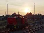 9880 3346 603-4 D-EBS beim Sonnenuntergang am 22.08.13 in Plauen/V. oberer Bahnhof.