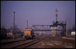 106188 rangiert am 17.3.1990 im Bahnhof Nordhausen.