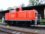 Eine Diesellok der DB-Baureihe 360 im Eisenbahnmuseum Bochum-Dalhausen am 25.