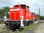 Eine ehemalige DB-V60 steht am 15.08.2004 im Eisenbahnmuseum in Bochum-Dalhausen.