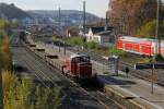 260 109-4 mit einem Güterzug am 03.11.2015 in Wuppertal Unterbarmen.