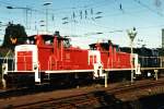 361 835-2, 360 274-5 und 365 131-2 auf Bahnbetriebswerke Oberhausen Osterfeld Sd am 5-9-1996.
