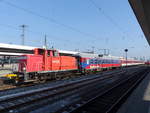 BTE 363 180-1 am 21.02.2018 bei einer Rangierfahrt in Nürnberg Hbf.