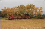 Die 363 681 zieht am 09.Oktober 2008 ihre bergabe von Aalen nach Essingen(b.Aalen).