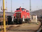 364 447-3 und 363 141-3 am 01.04.2005 im Rbf Saarbrcken