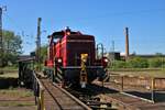 V60 447 (364 447-3) 05.05.18 beim Lokschuppenfest in Hanau auf der Drehscheibe