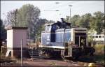 Rangierlok 365656 am 5.10.1991 im Grenzbahnhof Helmstedt.