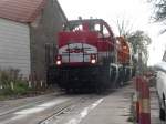 V 150.05 der Schienen Gter Logistk GmbH (SGL) rollte am 25.11.08 vom Werksgelnde in Stendal