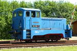 Am 01. Juni 2014 im VSE-Museum Schwarzenberg: Diesellok 102 082, Baujahr: 1976, Hersteller: LKM, Leistung: ca. 220 PS, Höchstgeschwindigkeit: 35 km/h