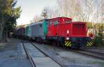 312 113 der Erfurter Bahnservice und 437 012 SNCF / FRET für Captrain und H-Wagenzug am 23.02.2014 in Steinbach am Wald beim Rangieren. 