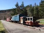 Diese Köf , V15 und 996 740-7 war am 20.03.14 in Dürrenwaid zusehen.