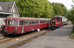 Nebenbahn-Idylle pur, auch wenn hier weder Uerdinger noch Köf III jemals im Planeinsatz zu sehen waren (Simpelveld, 28.9.16).