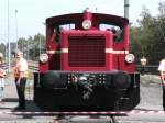 Unirail Kf 11093 beim Tag der Offenen Tr am 15.08.2009 im Eurobahn Betriebswerk Hamm-Heessen, hier von vorne bei der Rckkehr von einer Fhrerstandfahrt