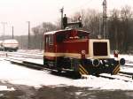 D1 der Bentheimer Eisenbahn AG auf Bahnhof Bentheim-Nord am 27-12-2000.