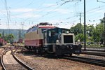 Nachschuss auf 333 068-5 und 120 004-7 (ex. 752 004-2) am 14.06.2015, als sie zusammen auf der Fahrzeugparade des Sommerfestes vom DB Museum in Koblenz Lützel waren.