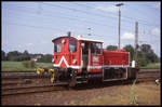 335233 war am 12.6.1992 die dem Bahnhof Lengerich zugewiesene Rangierlok. Sie übernahm auch Übergabefahrten zwischen Kattenvenne und Hasbergen.
