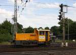 Kleindiesellok 335053 der Verden Walsroder Eisenbahn im Bahnhof Verden am 16.7.2014.
