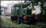 Diese Deutz Lok Nr. 56957 als Lok 1 bezeichnet leistete am 6.10.1992 Dienst bei der Zuckerfabrik in Lehrte.